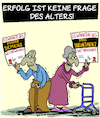 Cartoon: Erfolg im Alter (small) by Karsten Schley tagged alter,wettbewerbe,erfolg,gewinnen,gesundheit,aktivität,sport,männer,frauen,gesellschaft