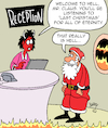 Cartoon: Eternity (small) by Karsten Schley tagged christmas,eternity,hell,music,wham,religion,holidays,santa,media,entertainment