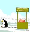Cartoon: Finanzkrise erreicht Pinguine! (small) by Karsten Schley tagged natur,tiere,arktis,wirtschaft,ökonomie,markt