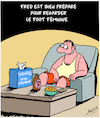 Cartoon: Foot Feminine (small) by Karsten Schley tagged football,champions,du,monde,france,medias,femmes,hommes