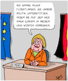 Cartoon: Frau Merkel sagt DANKE! (small) by Karsten Schley tagged bundesregierung,merkel,eu,flüchtlinge,tod,libyen,folter,flucht,mittelmeer,abschottung,faschismus,nationalismus,gesellschaft