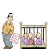 Cartoon: FREIHEIT!!! (small) by Karsten Schley tagged familie,kinder,babies,erziehung,freiheit,bildung,eltern,mütter,väter