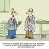 Cartoon: Furchtbar krank... (small) by Karsten Schley tagged gesundheit,ärzte,patienten,geld,wirtschaft,business,gesellschaft,medizin