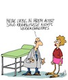 Cartoon: Ganz normal (small) by Karsten Schley tagged ärzte,patienten,gesundheit,frauen,alter,aussehen,schönheit,gesellschaft