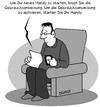 Cartoon: Gebrauchsanweisung (small) by Karsten Schley tagged technik,handys,iphones,kommunikation,smartphones