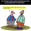 Cartoon: Gefahr!! (small) by Karsten Schley tagged reisen,tourismus,deutschland,ostdeutschland,ausländer,ausländerfeindlichkeit,demokratie,faschismus,rechtsextremismus,wirtschaft,business,geld