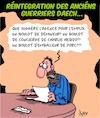 Cartoon: Guerriers (small) by Karsten Schley tagged daech,terrorisme,politique,religion,reintegration,europe