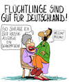 Cartoon: Gut für Deutschland (small) by Karsten Schley tagged flüchtlinge,gesundheit,deutschland,europa,einwanderung,gesellschaft,politik
