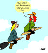 Cartoon: Hexen (small) by Karsten Schley tagged fliegen,flugreisen,tourismus,urlaub,hexen,frauen,luftsicherheit
