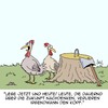 Cartoon: Im Hier und Jetzt (small) by Karsten Schley tagged philosophie,hühner,tiere,landwirtschaft,denken,zukunft,einstellung