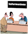 Cartoon: Informations (small) by Karsten Schley tagged service,clientes,personnel,business,pub,professions