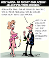 Cartoon: Krass korrekt! (small) by Karsten Schley tagged hollywood,filme,unterhaltung,action,politische,korrektheit,sex,männer,frauen,gesellschaft