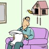 Cartoon: Kuckuck! (small) by Karsten Schley tagged kuckucksuhren,lebensstil,kultur,zeit,überraschungen,tiere,vögel,mode,vogeldreck