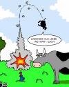 Cartoon: Kühe und Methangas (small) by Karsten Schley tagged landwirtschaft,biogas,biosprit,umwelt,umweltschutz,klimaerwärmung