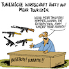 Cartoon: Mehr Tourismus (small) by Karsten Schley tagged tunesien,reisen,tourismus,einzelhandel,extremismus,wirtschaft,religion,business,islam