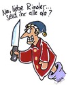 Cartoon: Muhhh!! (small) by Karsten Schley tagged kasper,kasperpuppen,rinder,nahrung,essen,fleisch,spielzeug,kapertheater