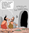 Cartoon: Museum (small) by Karsten Schley tagged museen,kultur,geschichte,prähistorisches,steinzeit,menschheit,gesellschaft