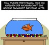 Cartoon: Nachbarschaft (small) by Karsten Schley tagged essen,ernährung,nahrungskette,nachbarn,nachbarschaft,gesellschaft,fische,einsamkeit,haustiere