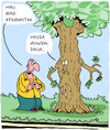 Cartoon: Narben... (small) by Karsten Schley tagged krieg,militär,soldaten,veteranen,verwundungen,bäume,verkehr,autounfälle