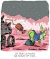 Cartoon: NASA - Ils ne nous diront pas (small) by Karsten Schley tagged nasa,espace,mars,perseverance,vie,science,recherche,societe