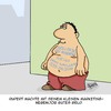 Cartoon: Nebenjob (small) by Karsten Schley tagged arbeit,jobs,nebenjobs,einkommen,geld,wirtschaft,business,marketing,übergewicht,fettleibigkeit,ernährung