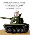 Cartoon: NICHT im Krieg (small) by Karsten Schley tagged krieg,ukraine,russland,putin,kriegsverbrechen,politik,zivilisten,militär,medien