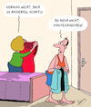 Cartoon: Nicht vergessen! (small) by Karsten Schley tagged liebe,ehe,männer,frauen,rasur,familie,mode,kleidung,beziehungen,äusserlichkeiten,gesellschaft