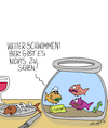 Cartoon: Nichts zu sehen (small) by Karsten Schley tagged kriminalität,tod,ernährung,tiere,fische,polizei,gaffer,gesetze,justiz,gesellschaft