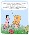 Cartoon: Paradiesisch (small) by Karsten Schley tagged gott,paradies,genesis,garten,adam,eva,männer,frauen,religion,christentum
