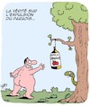 Cartoon: Paradis (small) by Karsten Schley tagged religion,alcool,mythes,hommes,paradis,expulsion,verite