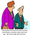 Cartoon: Philosophie (small) by Karsten Schley tagged philosophie,geisteswissenschaften,männer,frauen,gesellschaft,ordnung,hygiene