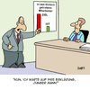 Cartoon: Rechtfertigung (small) by Karsten Schley tagged arbeitgeber,arbeitnehmer,business,jobs,industrie,büro,wirtschaft,vorgesetzte,mobbing,ziele