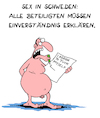 Cartoon: Schweden-Sex (small) by Karsten Schley tagged sex,schweden,kriminalität,beziehungen,justiz,männer,frauen,sexualdelikte,gesellschaft