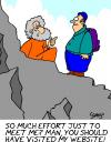 Cartoon: So much effort just to meet me? (small) by Karsten Schley tagged nature