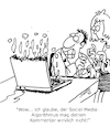 Cartoon: Social-Media-Algorithmen (small) by Karsten Schley tagged internet,algorithmen,computer,technik,facebook,kommentare,gesellschaft