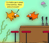 Cartoon: Trocken (small) by Karsten Schley tagged ernährung,gastronomie,wein,tiere,meer,wasser,fische