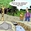 Cartoon: Unheimlich (small) by Karsten Schley tagged natur,naturschutz,umwelt,wald,umweltverschmutzung,kinder,jugendliche,eltern,müll