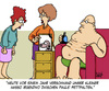 Cartoon: Verschwunden (small) by Karsten Schley tagged tiere,fettleibigkeit,haustiere,übergewicht,hunde,ernährung,männer,frauen,ehe