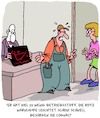 Cartoon: WARNUNG!!! (small) by Karsten Schley tagged warnung,wirtschaft,technik,gesundheit,warnsignale,betriebsstoffe,mechaniker,büro,arbeitgeber,arbeitnehmer,angestellte,cognac