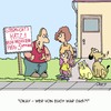 Cartoon: WER war das??! (small) by Karsten Schley tagged familie,kinder,tiere,haustiere,hunde,katzen,verkaufen,verkäufer,business,wirtschaft