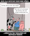 Cartoon: Wild und gefährlich (small) by Karsten Schley tagged ernährung,vegetarier,tiere,nutztiere,wildnis,gefahr,wildtiere,kriminalität,politik,gesellschaft
