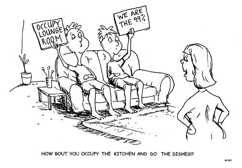 Cartoon: Couch Activism 2 (medium) by urbanmonk tagged politics,occupy,protest,economic,recession,global,financial,crisis