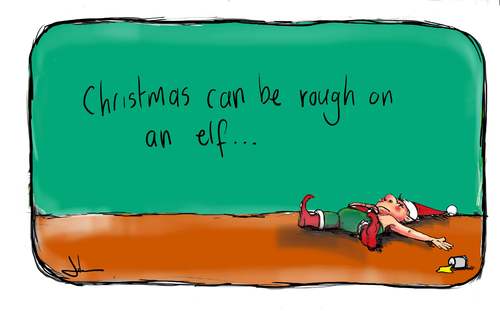 Cartoon: the silly season (medium) by urbanmonk tagged christmas,cartoons,celebration