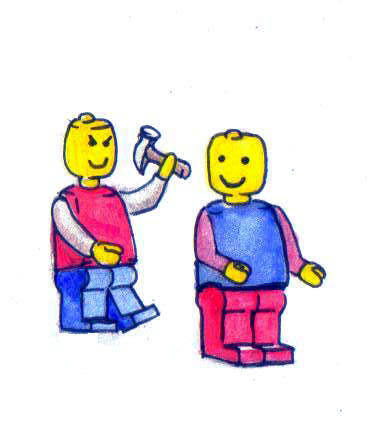Cartoon: Murdered Lego Men (medium) by urbanmonk tagged toys