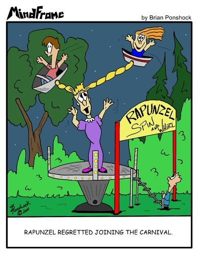 Cartoon: MINDFRAME (medium) by Brian Ponshock tagged rapunzel,carnival