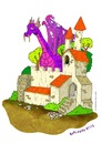 Cartoon: dragon castle (small) by kahramankilic tagged kahraman,kilic