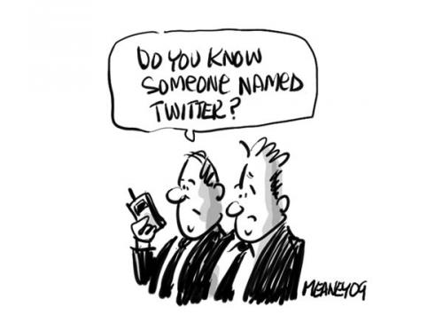 Cartoon: Twitter (medium) by John Meaney tagged phone,businessman
