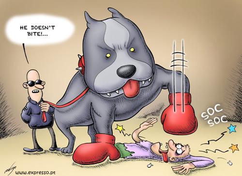 Cartoon: Dangerous dog breeds (medium) by rodrigo tagged dangerous,dog,breed,bad,killer,animals,canine,pitbull,rottweiler