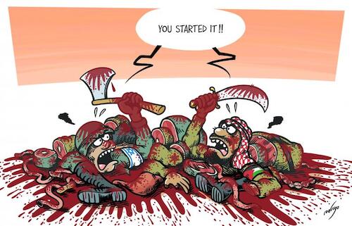 Cartoon: Rest in pieces (medium) by rodrigo tagged israel,hamas,palestine,war,crisis,gaza,military,airstrikes,kill,people,wounded,attack,terrorism,terror,middleeast,intenational,politics,conflict,religion,genocide