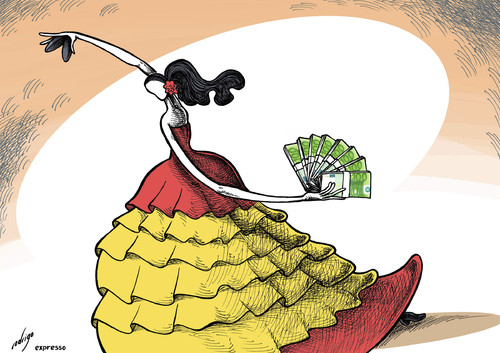 Cartoon: Spanish Corruption (medium) by rodrigo tagged spain,pp,corruption,president,government,mariano,rajoy